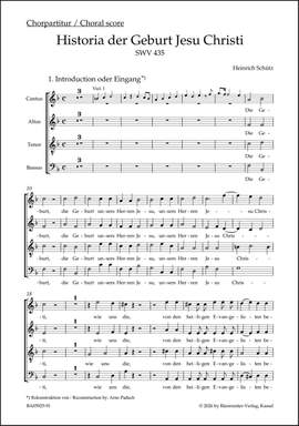 Schutz, Heinrich: Historia der Geburt Jesu Christi, SWV 435