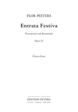 Flor Peeters: Entrata Festiva (Processional and Recessional) (Chorus Score)