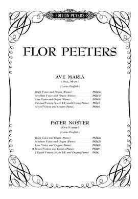 Flor Peeters: Pater Noster (Our Father) Op.102k