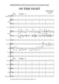Todd, Will: On this night - full score & parts