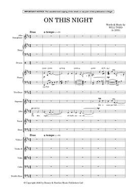 Todd, Will: On this night - full score & parts