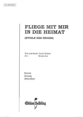 Winkler, F: Fliege mit mir in die Heimat