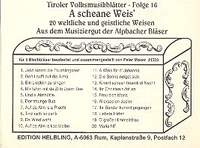 Moser, P: Tiroler Volksmusikblätter 16