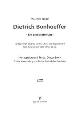 Nagel, M: Dietrich Bonhoeffer, ein Leben