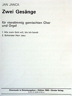 Janca, J: 2 Gesänge