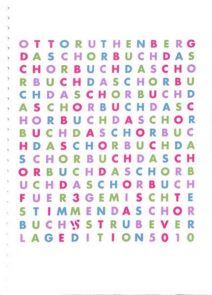 Ruthenberg, O: Das Chorbuch