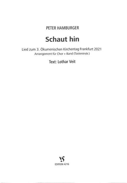 Hamburger, P: Schaut hin