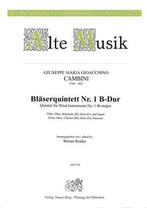Cambini, G G: Quintet for Wind Instruments No. 1 B-Dur