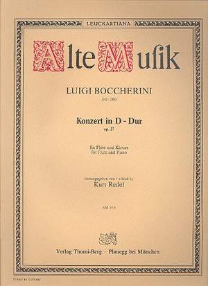 Boccherini, L: Concerto D-Dur op 27 pour flute - FL ORCH