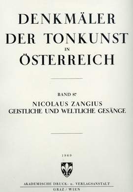Zangius, N: Geistliche und weltliche Gesänge 87