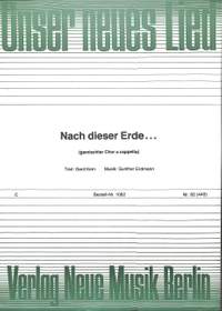 Erdmann, G: Nach dieser Erde