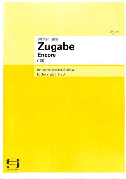 Heider, W: Zugabe - Encore