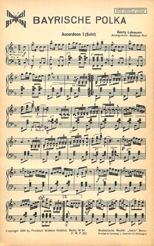 Lohmann, G: Bayrische Polka