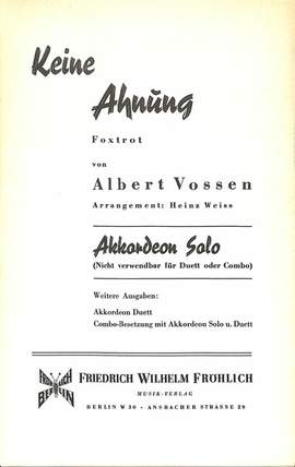 Vossen, A: Keine Ahnung