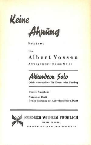 Vossen, A: Keine Ahnung