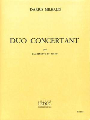 Milhaud, D: Duo concertant