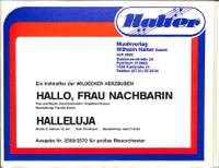 Wildecker, H: Hallo Frau Nachbarin + Halleluja