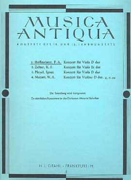 Hoffmeister, F A: Concerto for Viola D major D major