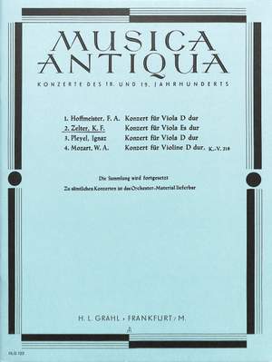 Zelter, C F: Concerto for Viola E flat major