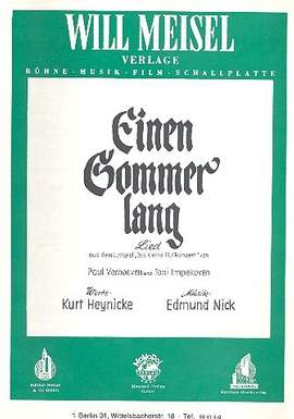 Nick, E: Einen Sommer lang