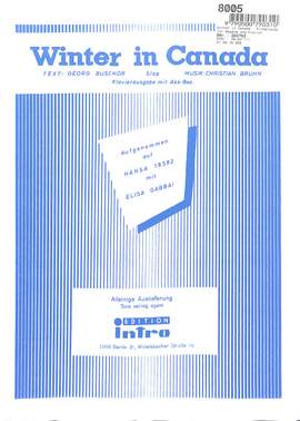 Bruhn, C: Winter in Canada