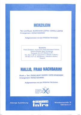 Wildecker, H: Hallo Frau Nachbarin