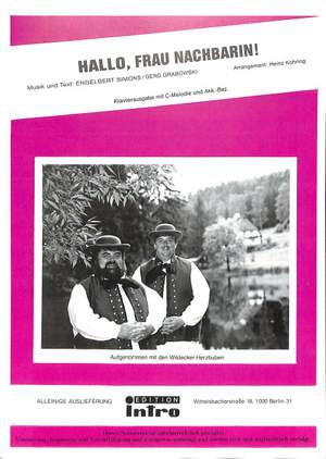 Wildecker, H: Hallo Frau Nachbarin