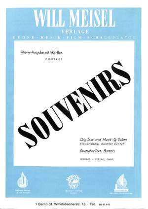 Coben, C: Souvenirs Souvenirs
