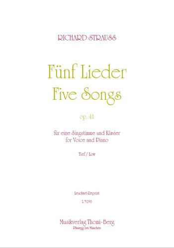 Strauss, R: 5 Lieder op 41