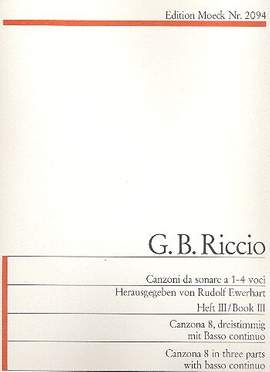 Riccio, G B: Canzoni da sonare 3