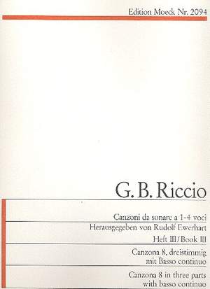 Riccio, G B: Canzoni da sonare 3