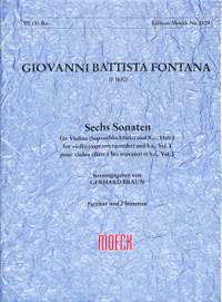 Fontana, G B: 6 Sonaten 1