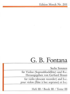 Fontana, G B: 6 Sonaten 3