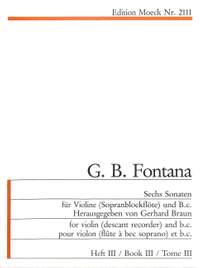Fontana, G B: 6 Sonaten 3