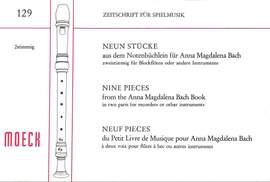 Bach, J S: 9 Stücke aus dem Notenbüchlein für Anna Magdalena Bach