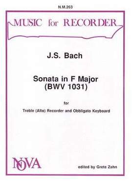 Bach, J S: Sonate F-Dur BWV 1031