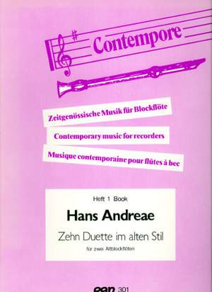 Andreae, V: 10 Duette im alten Stil 1