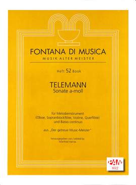 Telemann, G P: Sonate a-moll (getreue Musikmeister) 52