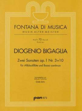 Bigaglia, D: 2 Sonaten op. 1 Nr. 3 + 10 op. 1 Nr. 3 + 10 72