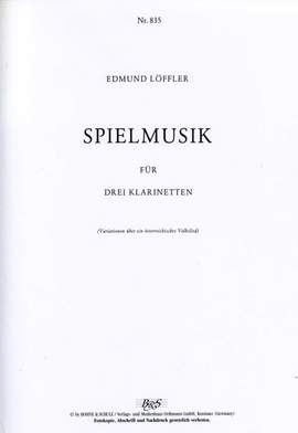 Löffler, E: Spielmusik
