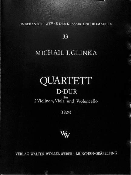 Glinka, M: Quartett 1 D-Dur