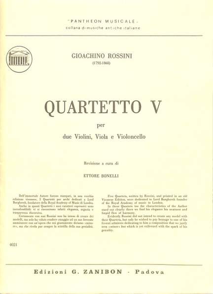 Rossini, G A: Quartett 5