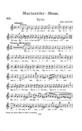 Haydn, J: Missa cellensis Hob 22/8 (Mariazeller Messe)