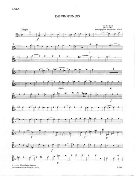 Gluck, C W ( v: De profundis