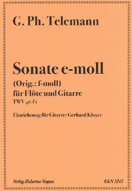 Telemann, G P: Sonate e-moll (f-moll) TWV 41/f1