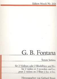 Fontana, G B: Sonata settima