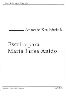 Kruisbrink, A: Escrito para Maria Luisa Anido