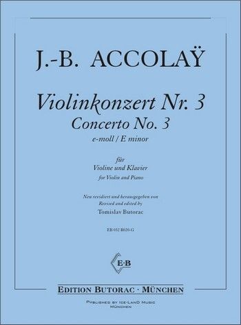 Accolay, J B: Konzert 3 e-moll