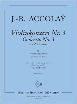 Accolay, J B: Konzert 3 e-moll