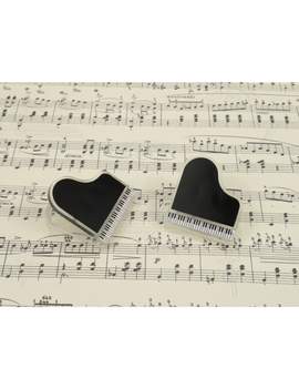 Clip grand piano black (S) 3,5*4,0 cm